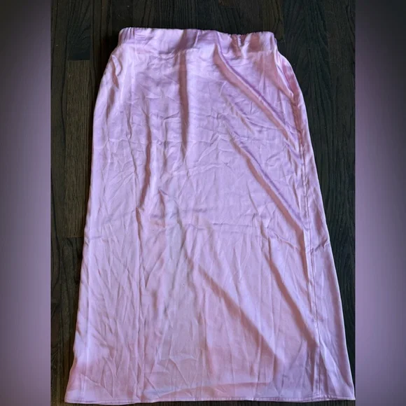 A New Day Women's A-Line Maxi Slip Skirt bubblegum pink Size large - Picture 5 of 5